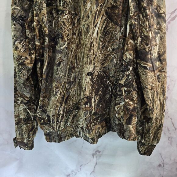 Gamehide Jacket Mens Medium Grassland Hunting Camo Hush Hide Coat Hooded Vtg - Picture 8 of 12
